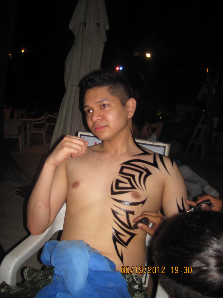 white sand boracay island philippines henna tattoo
